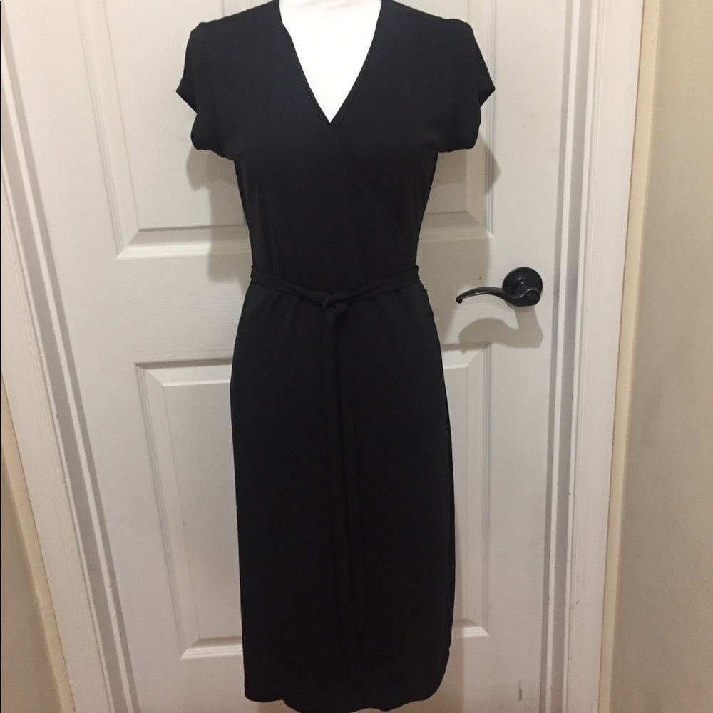 EUC The Limited Black Wrap Dress Sz L